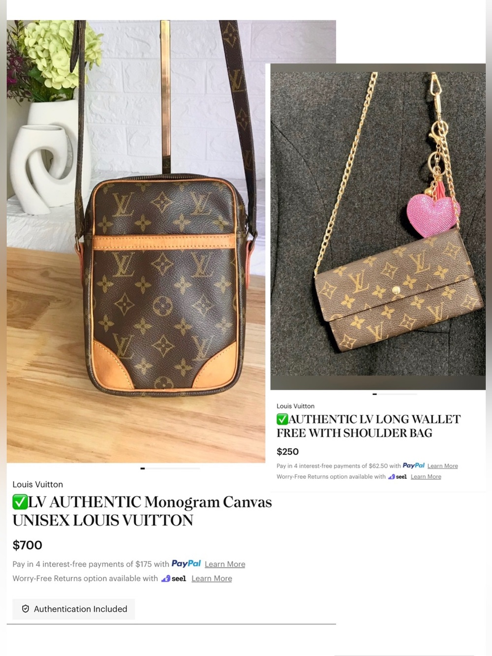✅LV AUTHENTIC Monogram Canvas UNISEX LOUIS VUITTON